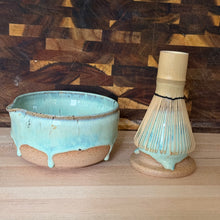 Load image into Gallery viewer, Ceramic Matcha Set | Bowl &amp; Whisk Holder
